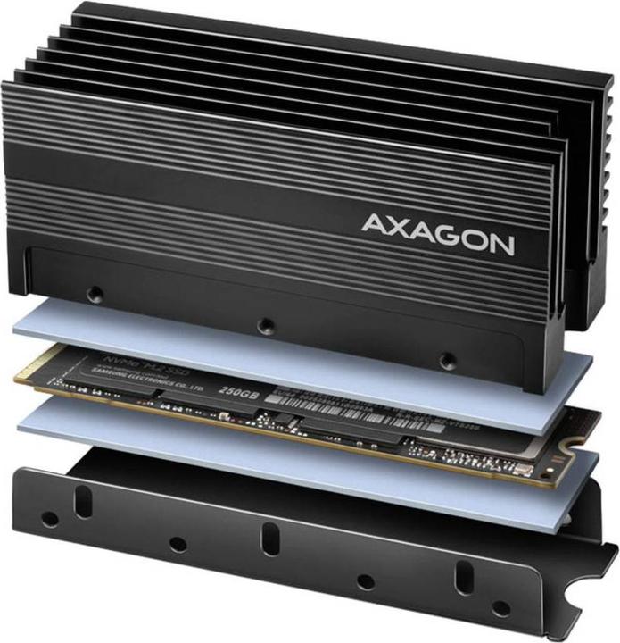 Image du produit Axagon CLR-M2XL passif - SSD M.2, 2280 - Dissipateur thermique en aluminium avec ailettes de