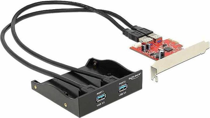 Immagine prodotto Delock Pannello frontale USB 3.0, 2 porte, inclusa scheda PCI Express