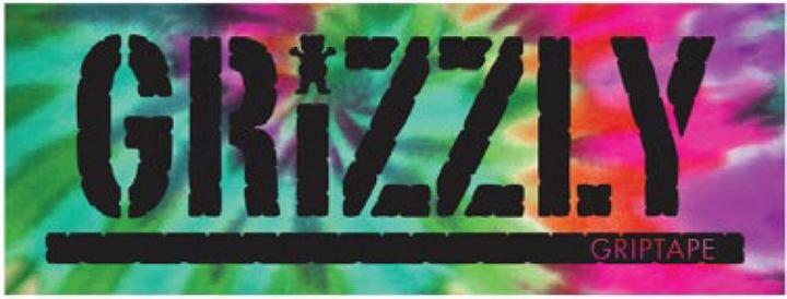 Actual product image Grizzly Reverse Tie Dye Stamp Sticker 8"