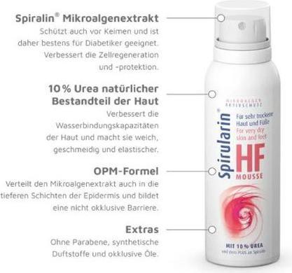 Spirularin Mousse (Fusscrème & Fussgel, 125 ml)