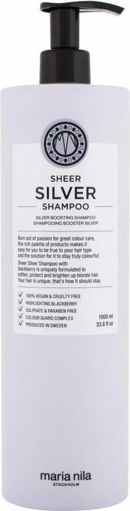 Actual product image Maria Nila Care & Style - Sheer Silver Shampoo (1000 ml, Liquid shampoo)