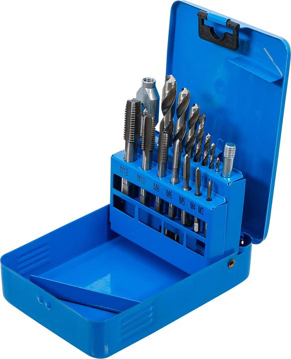 Image du produit BGS Jeu de tarauds et mèches HSS M3 - M12 / 2,5 - 10,2 mm