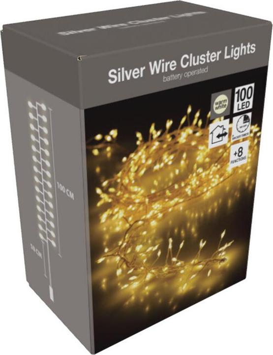 Produktbild Fs-Star LED-Lichterkette Silberdraht, 100 LEDs (0.05 m)