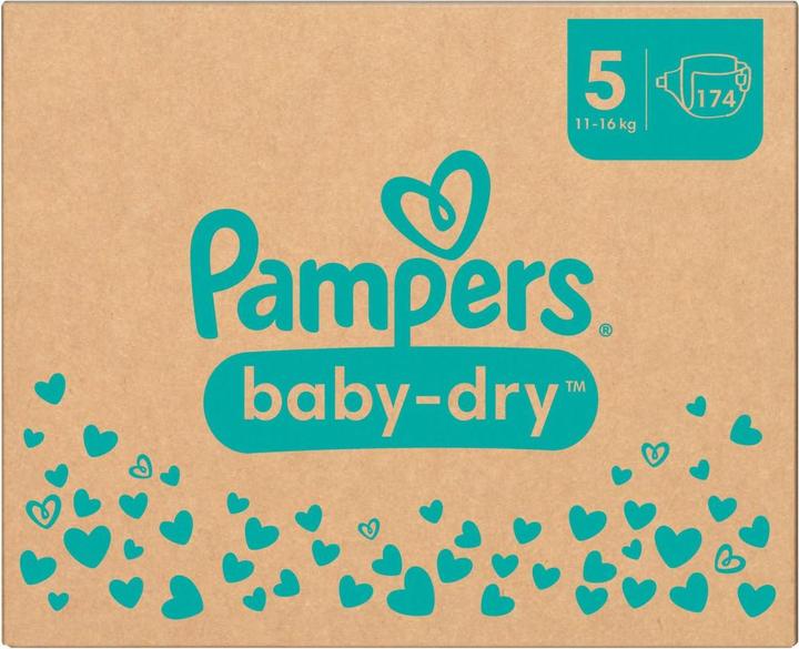 Actual product image Pampers Baby-Dry (Size 5, Monthly box, 174 Piece)