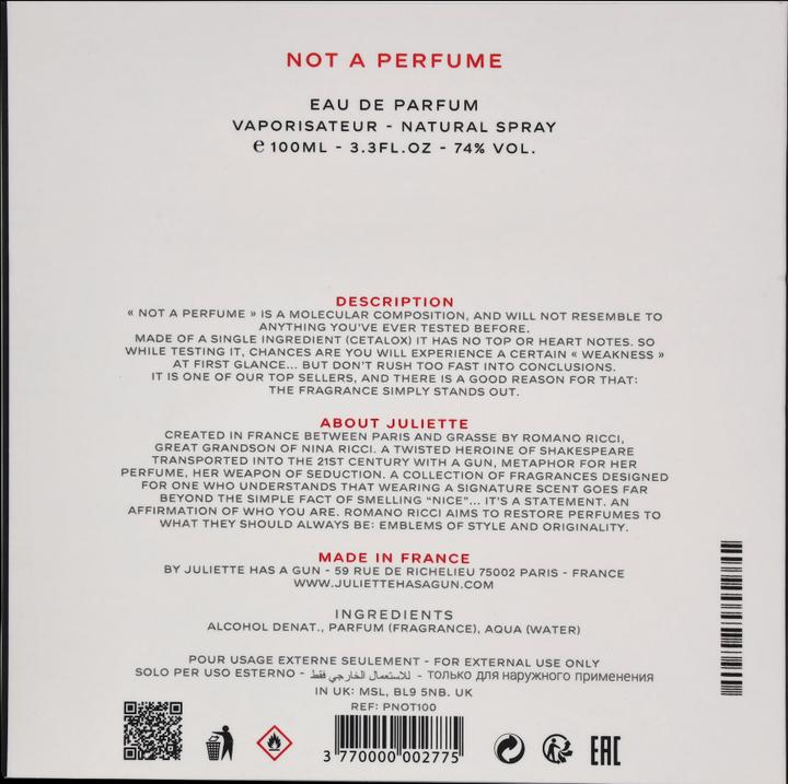 Actual product image Juliette Has a Gun Not A Perfume (Eau de parfum, 100 ml)