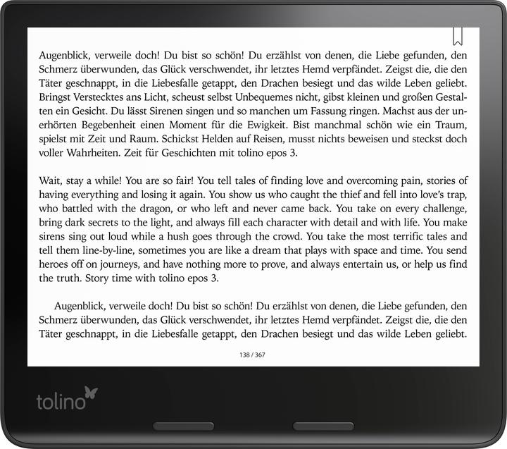 Actual product image tolino epos 3 (8", 32 GB, Black)