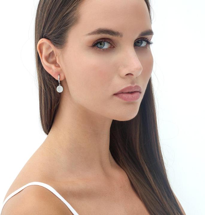 Immagine prodotto Sensora Jewelry Orecchini a cerchio con stella (Acciaio inossidabile)