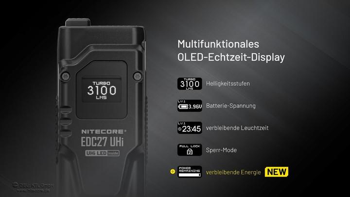 Image du produit Nitecore EDC27 UHI (13.53 cm, 3100 lm)