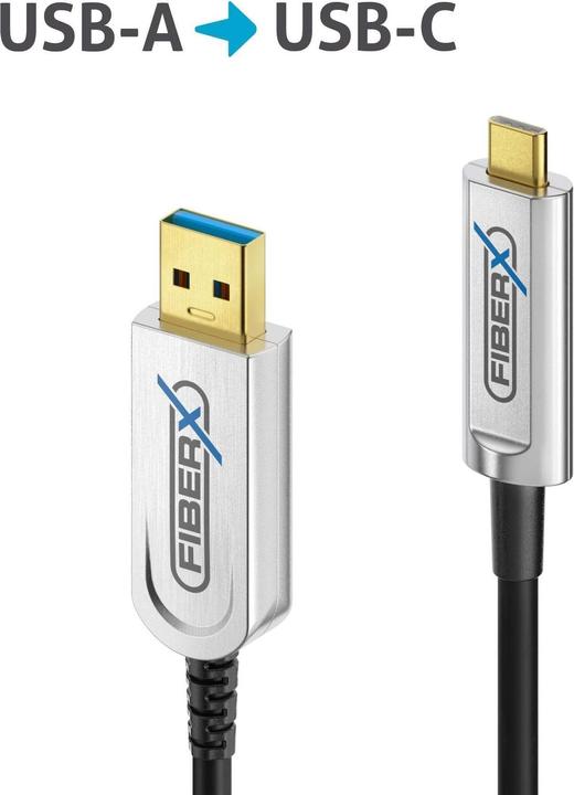 Image du produit Purelink Série FiberX - Câble USB 3.1 en fibre optique - USB-A USB-C - 30m (30 m, USB 3.1, 4.50 W)