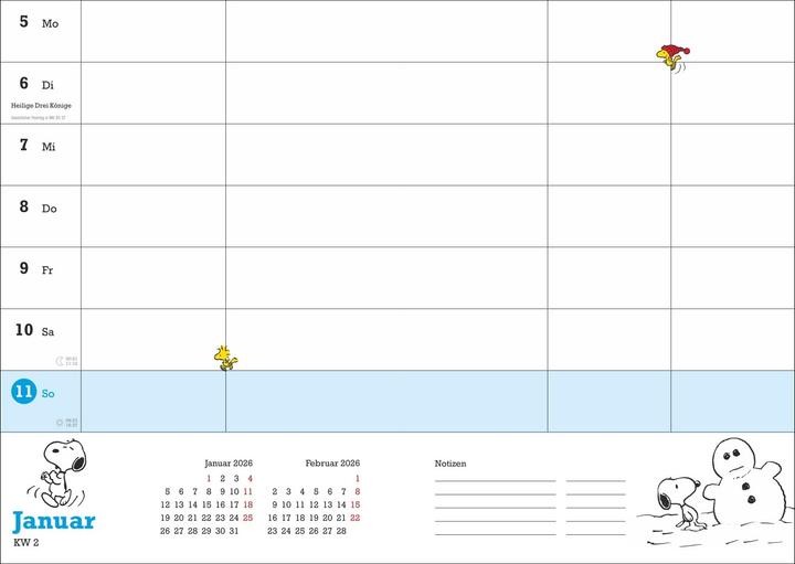 Immagine prodotto Peanuts Familienplaner-Buch A5 2026 (15,2 x 23,2 cm, Tedesco)