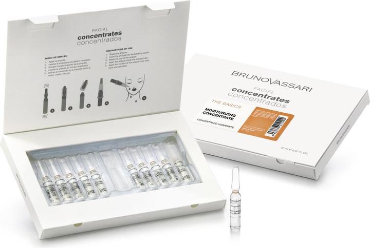 Actual product image Bruno Vassari The Basics Salicylic Acid Moisturizing Concentrate For Face - 10 Pieces, 2 Milliliters (2 ml)