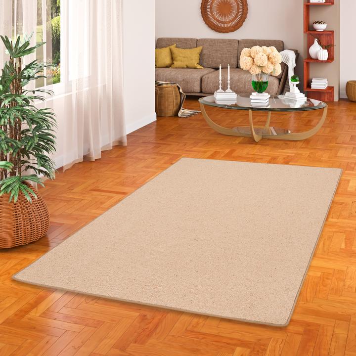 Produktbild Berber Natur Teppich Wolle (133 x 133 cm)