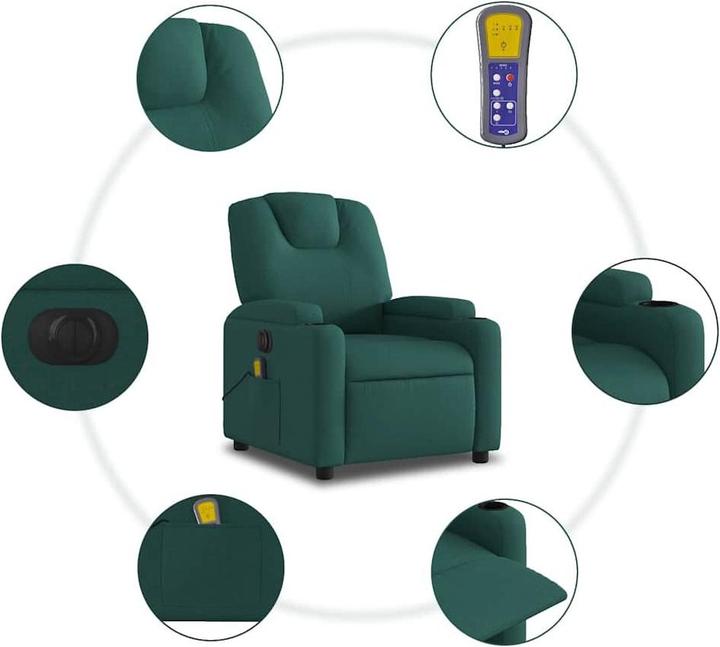 Immagine prodotto VidaXL Sedia da massaggio elettrica in tessuto