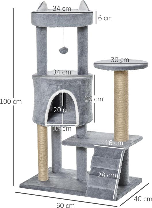 Produktbild Jamb Kratzbaum (100 cm, Grau)
