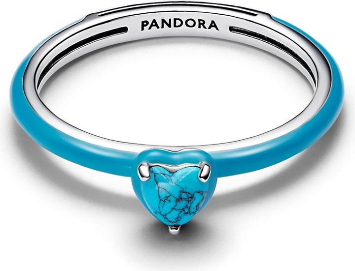 Immagine prodotto Pandora ME Türkisfarbener Herz Stein Ring (64, 925 Argento)