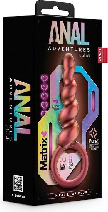 Actual product image Blush Anal Adventures Matrix Spiral Loop Analer Plug Kupfer