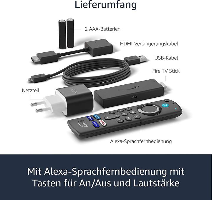 Produktbild Amazon Fire TV Stick (2021) inkl Alex Sprachfernbedienung (8 GB, Fire OS)