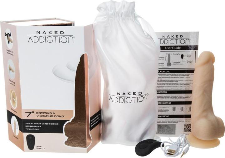 Produktbild Naked Addiction Realistischer rotierender Dildo mit Fernbedienung 23 cm
