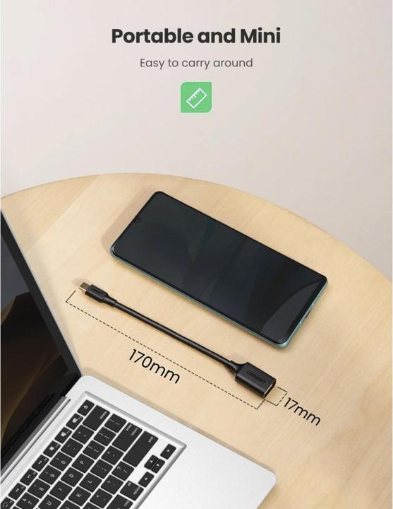 Actual product image Ugreen Cable (0.15 m, USB 3.0)