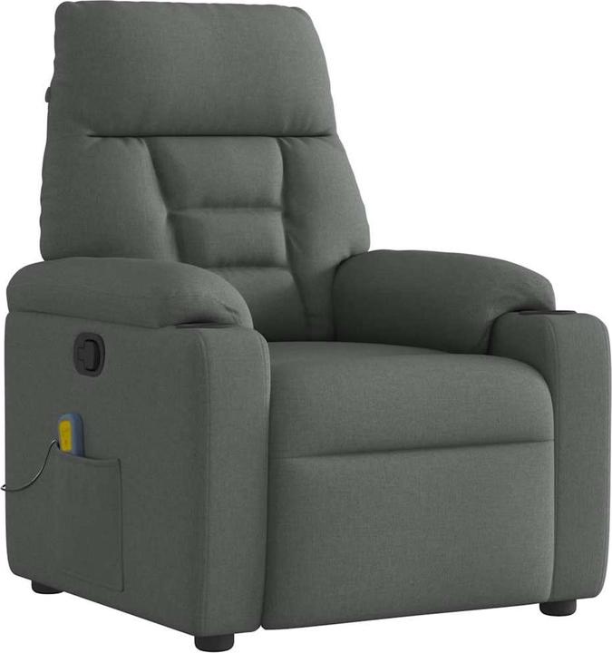 VidaXL Massagesessel Dunkelgrau Stoff