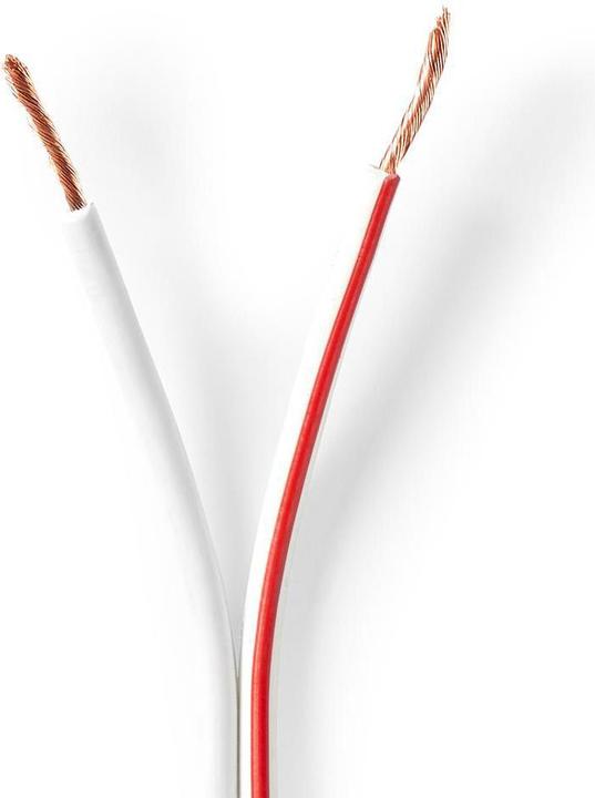 Image du produit Nedis Câble de haut-parleur| 2x 1.50 mm²| Cuivre| 100.0 m| rond| PVC| Blanc| - Rallonge (100 m, 1.50 mm²² mm)