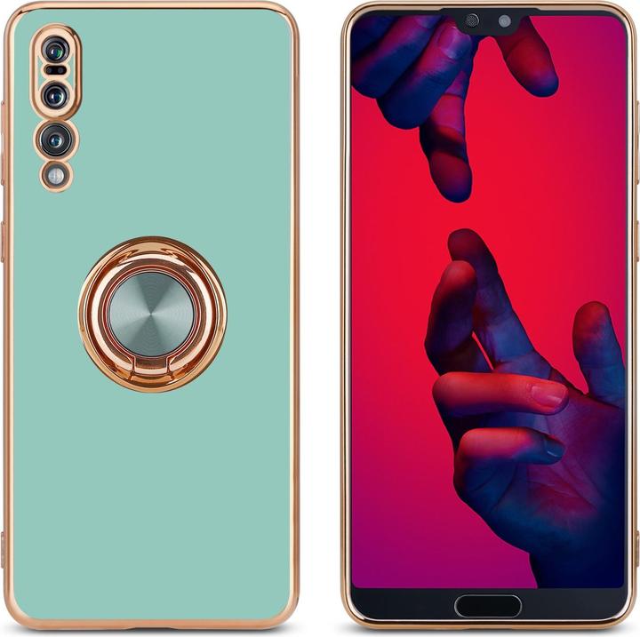 Immagine prodotto Cadorabo Custodia per Huawei P20 PRO / P20 PLUS in TPU con protezione della fotocamera e anello stile LM089 (Huawei P20 Plus, Huawei P20 Pro)