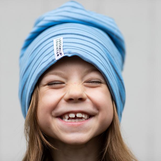 Actual product image Geggamoja Topline fleece cap, blue/darkblue (S)