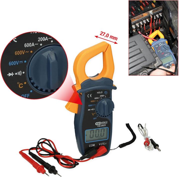 Actual product image KS Tools Digital amp pliers set 600 A, 3 pcs
