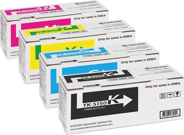 Actual product image Kyocera Original TK-5150 SET set with all four colours (M, Y, FC, C)