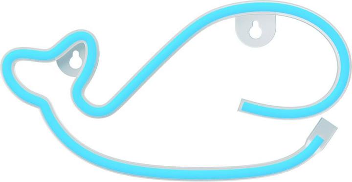 Produktbild Forever Light Neon LED Licht WHALE blau Fledermaus + USB FLNE19 (14 cm)