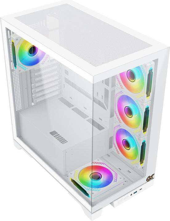 Actual product image Xigmatek Boitier Moyen Tour ATX Endorphin Ultra RGB avec panneaux vitrés (Blanc) (mATX, Mini-ITX, ATX)