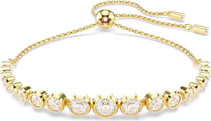 Immagine prodotto Swarovski Imber Tennis Armband Gemischte Rundschliffe Weiss Gold (24 cm, Metallo Swarovski)