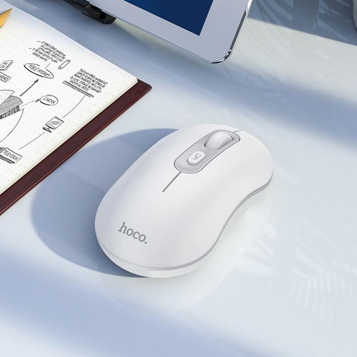 Actual product image Hoco - Wireless Mouse (GM21) - 2.4G, with Adjustable DPI (1000-1600) - White (Wireless)