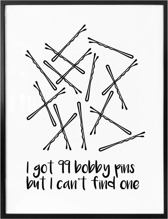 Produktbild Trenddeko I got 99 Bobby Pins (60 x 80 cm)