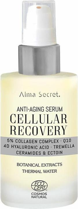 Immagine prodotto Alma Secret CELLULAR RECOVERY Siero anti-età per donne con acido ialuronico, collagene vegano e CoQ10. (50 ml)