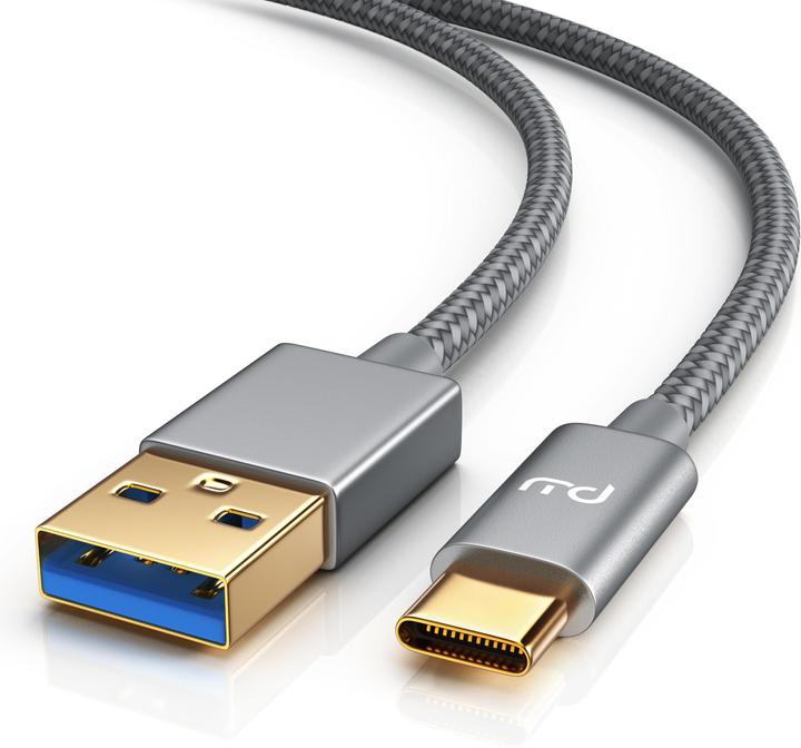 Produktbild Primewire USB-C 3.1 Kabel, USB Typ C zu Typ A, Datenkabel, Ladekabel, Nylonmantel, bidirektional, Geschirmt (2 m, USB 3.1)