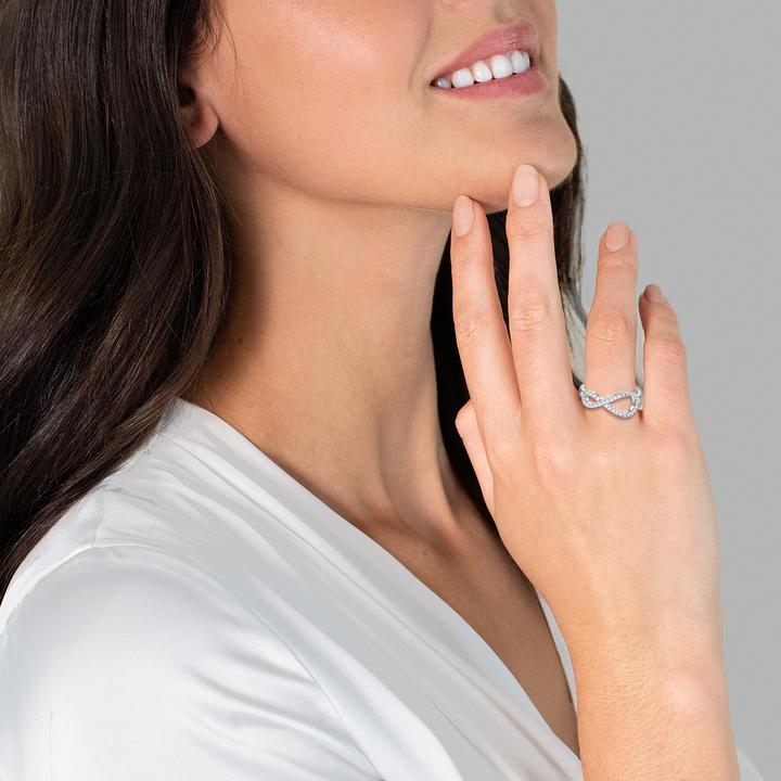 Actual product image Trilani Ladies sterling silver cubic zirconia silver - 26769 (56, 925 Silver)