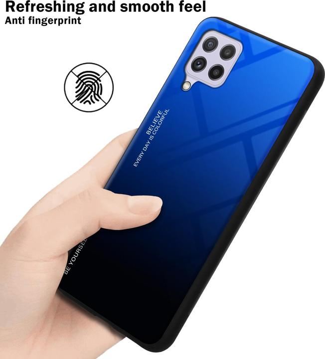 Productafbeelding Cadorabo TPU 2 Kleuren Glazen Hoesje (Samsung Galaxy M22, Samsung Galaxy A22, Samsung Galaxy A32)