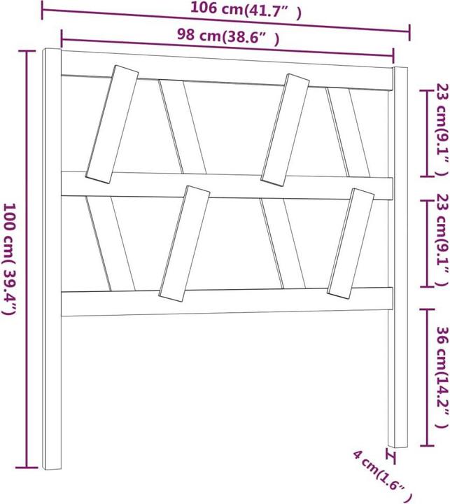 Image du produit VidaXL Lamech (106 x 4 x 100 cm)