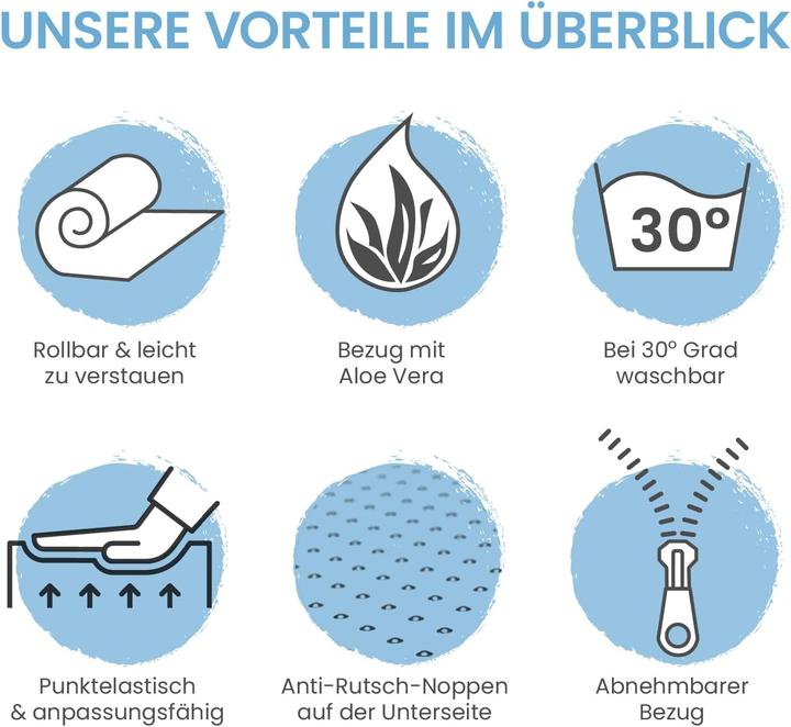 Produktbild Bestschlaf Visko-Mineralschaum Matratzenauflage, 4 cm dick, 90x190 cm (90 x 190 cm)