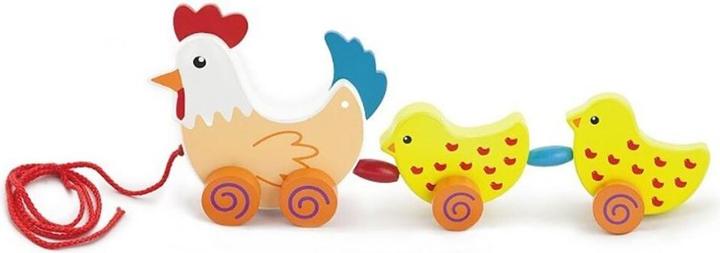 Actual product image Viga Toys Pulling animal hen with 2 chicks