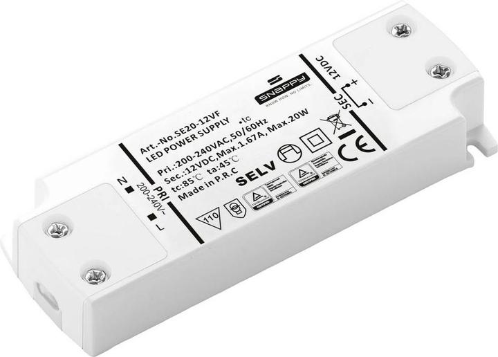 Produktbild Dehner Elektronik SE 20-12VF (12VDC) LED-Trafo, LED-Treiber Konstantspannung 20