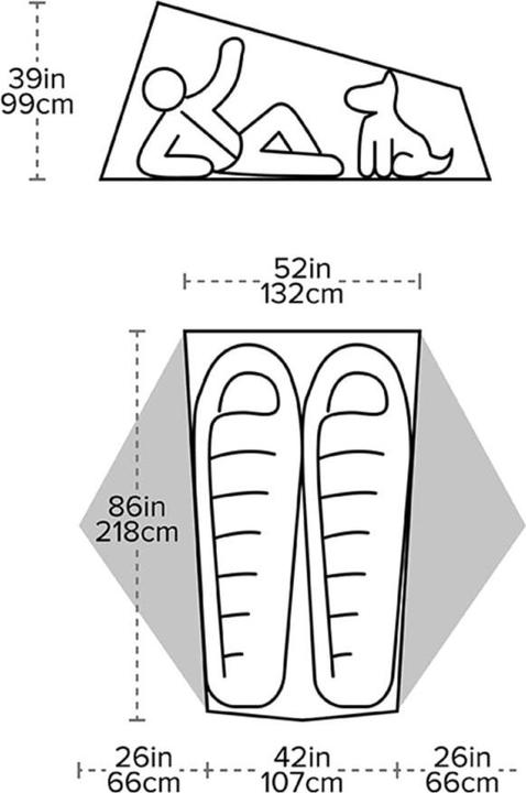 Produktbild Big Agnes Tiger Wall UL2 Bikepack Zelt (Kuppelzelt, 1.33 kg, 2 Personen)