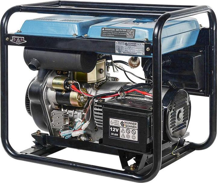 Könner & Söhnen KS GENERATOR DIESEL KS 6100HDE (EURO V) 5,5kW 230V, ROZRUCH ELEKTRYCZNY (5000 W, 11 l)