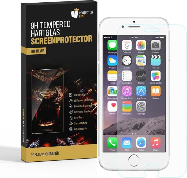 Produktbild Protectorking 4x 3D A++ echtes Tempered 9H Panzerhartglas KLAR (4 Stück, Apple iPhone SE (2nd Gen))
