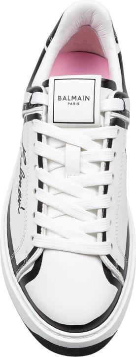 Produktbild Balmain b-court calf leather sneakers color black and white (42)