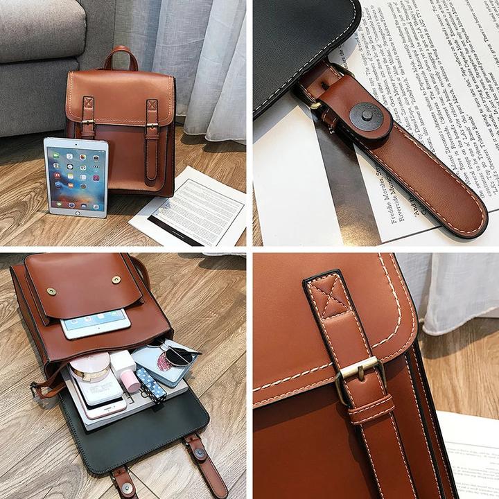 Immagine prodotto Only-Bags.Store Borsa vintage in pelle Pu Zaino Moda Satchel Alta qualità Borsa a tracolla per il tempo libero