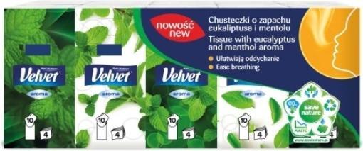 Produktbild Velvet Samt Miętowe Hygienic Streateas, 10 Pakete