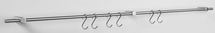 Produktbild Westfalia Küchenreling Profi, 60 cm mit 6 Haken