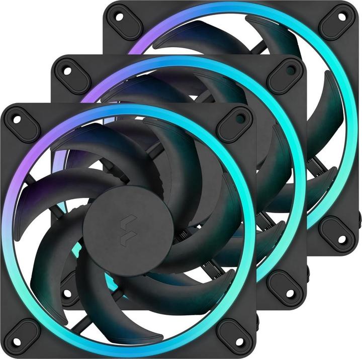 Image du produit Fractal D. Momentum 12 RGB 3-pack Black (120 mm, 3 x)